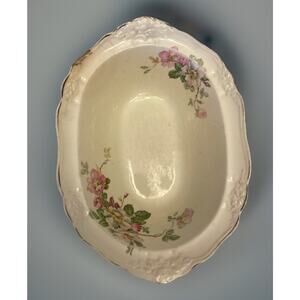 VTG 1940s TS&T Vegetable Bowl Modern Farmhouse Cottagecore Primitive Centerpiece